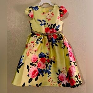 Rare Editions Little Girls Floral Fit and Flare Dress